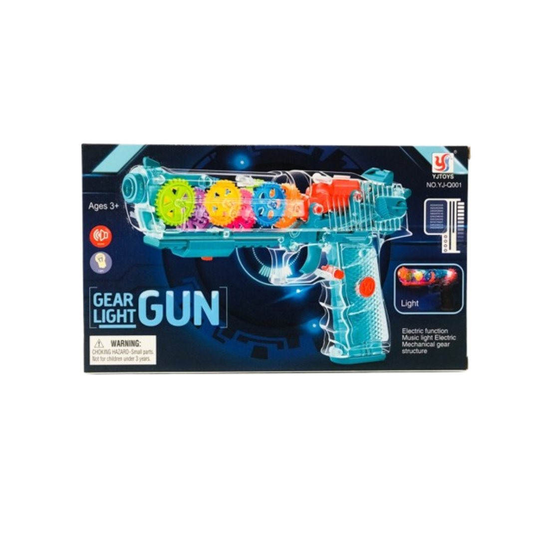 Transparent Gear Gun with Music & Lights