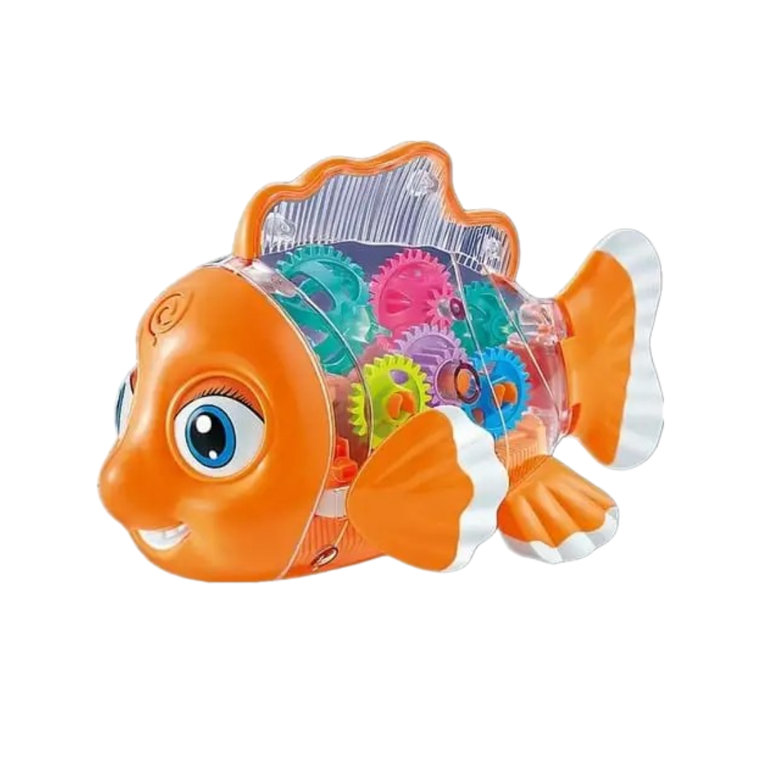 Gear Fish Toy with Transparent Body