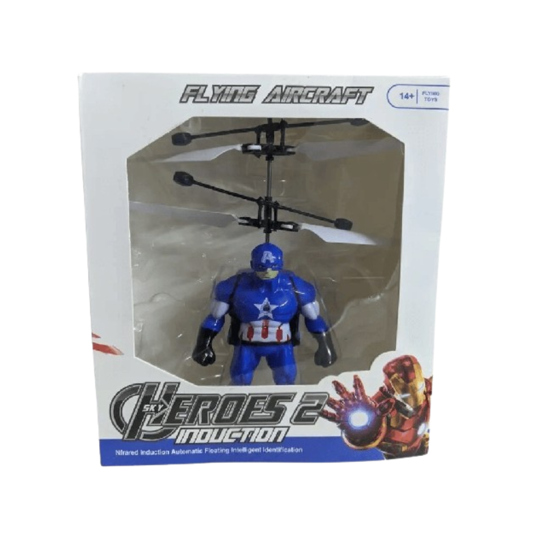 Flying Captain America Helicopter Toy with Gesture Control